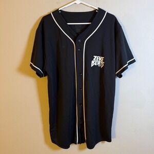 Zeke Beats Bad Robot Baseball Jersey Augusta Sportswear Mens Large Black‎ EDM DJ